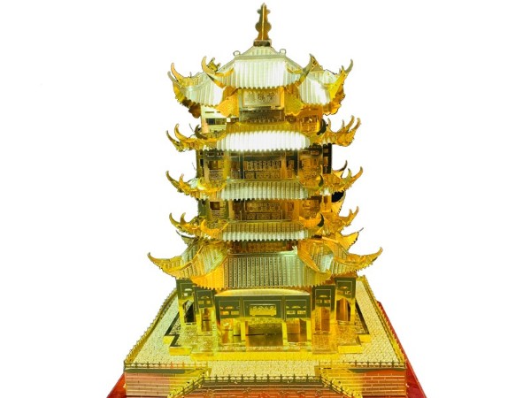 黄鹤楼建筑成品拼装金属模型装饰铜摆件武汉旅游纪念创意