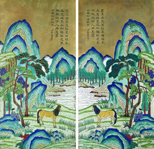 掐丝珐琅画